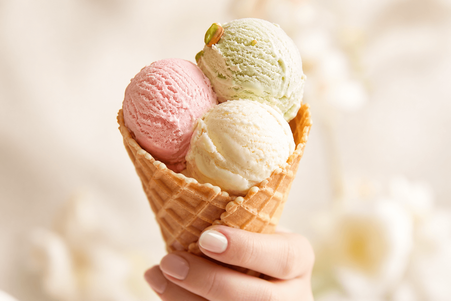 Świeże lody rzemieślnicze